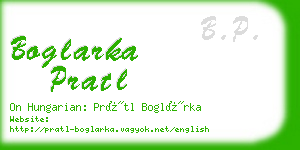 boglarka pratl business card